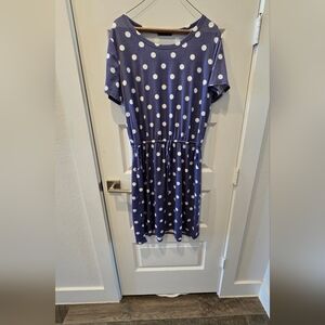 Polka Dot Short Sleeve Dress